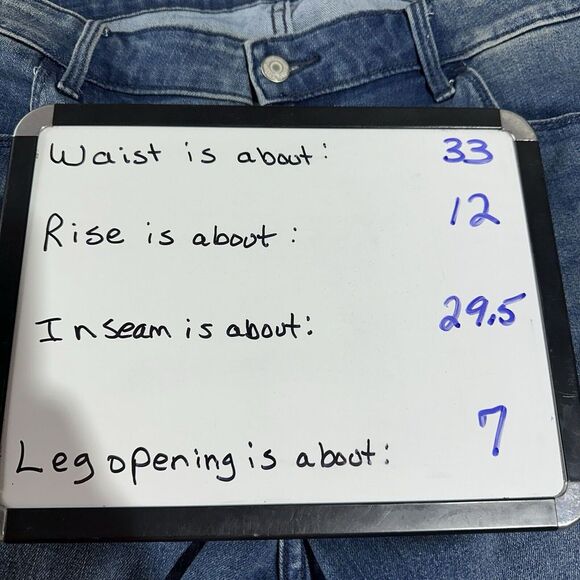 Old Navy Sz 16 High Rise Straight Leg Boyfriend Blue Jeans Stretch Curvy Casual - Picture 8 of 9